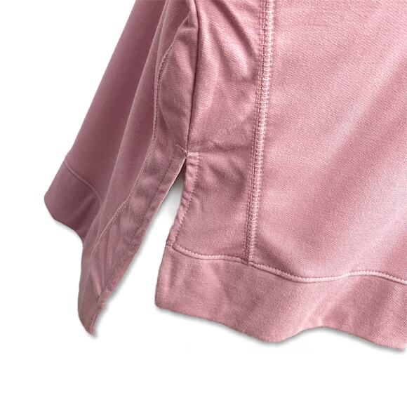 Found Los Angeles Pink Sweatshirt NEW Womens Sz S Raglan Sleeves Hi-Lo Split Hem - Picture 2 of 7